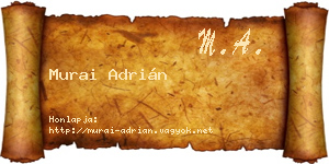 Murai Adrián névjegykártya